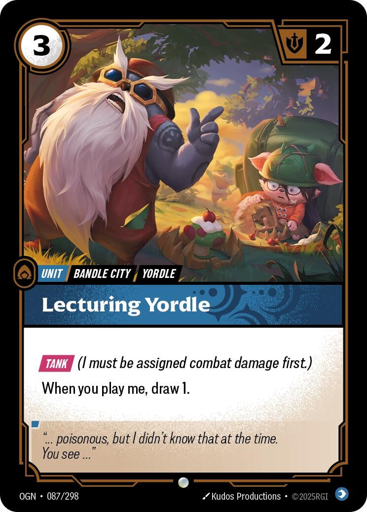 Image for Lecturing Yordle (087/298) - Riftbound: League of Legends Trading Card Game
