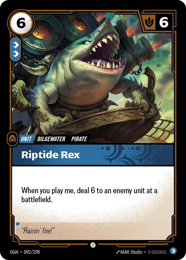 Image for Riptide Rex (092/298) - Riftbound: League of Legends Trading Card Game