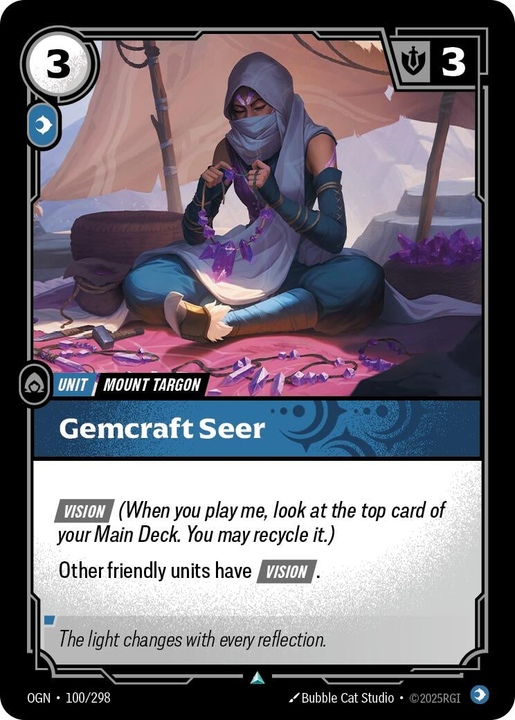Image for Gemcraft Seer (100/298) - Riftbound: League of Legends Trading Card Game