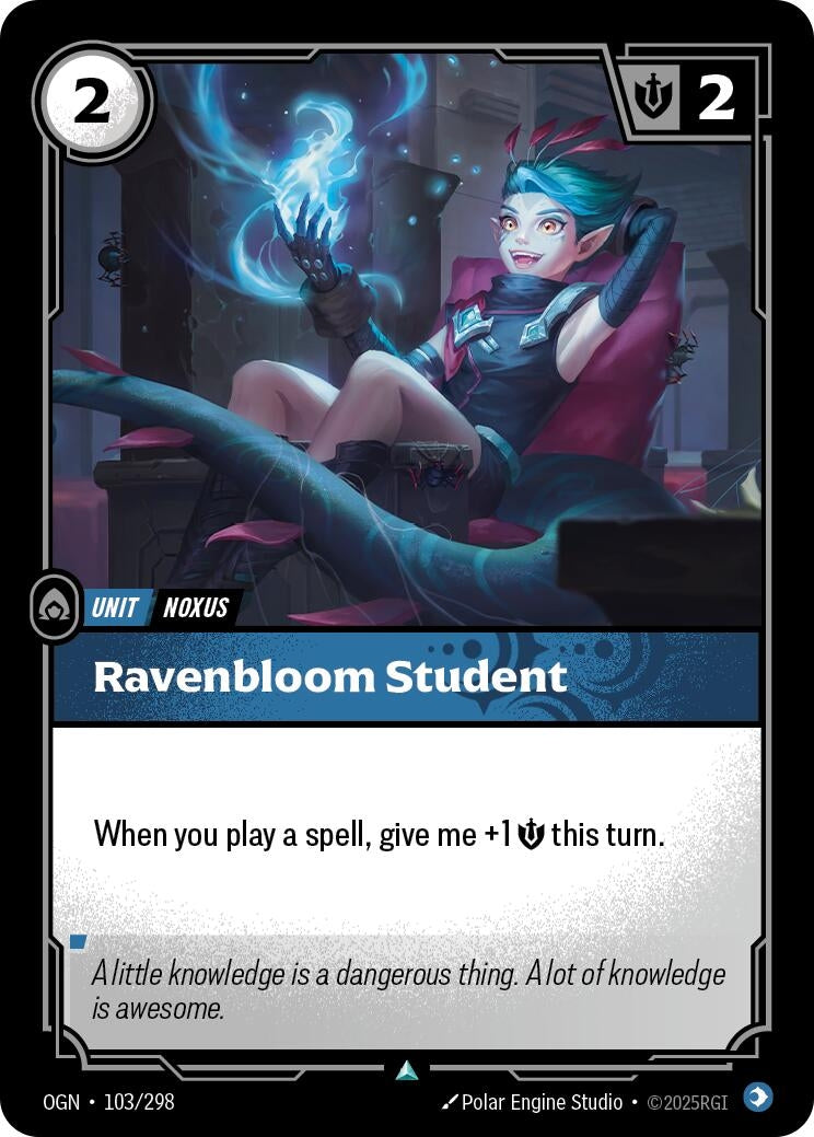 Image for Ravenbloom Student (103/298) - Riftbound: League of Legends Trading Card Game
