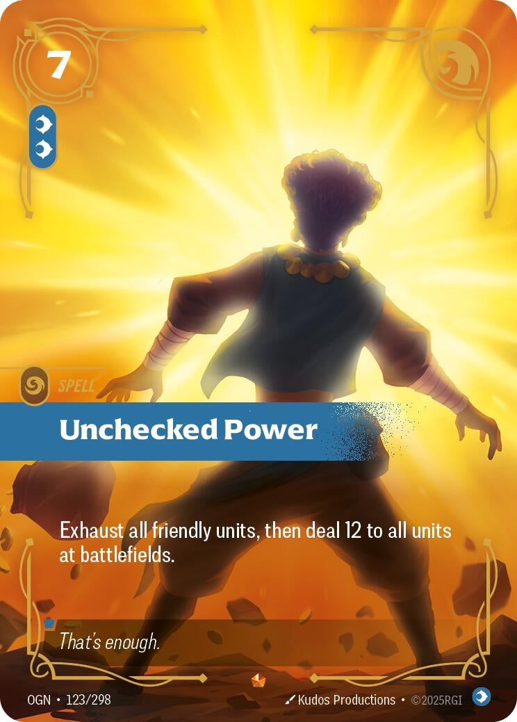 Image for Unchecked Power (123/298) - Riftbound: League of Legends Trading Card Game