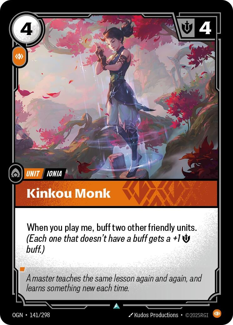 Image for Kinkou Monk (141/298) - Riftbound: League of Legends Trading Card Game