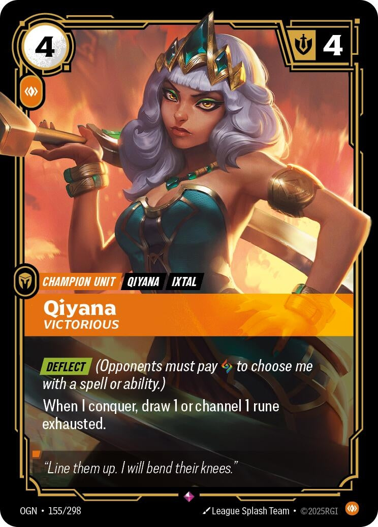 Image for Qiyana - Victorious (155/298) - Riftbound: League of Legends Trading Card Game