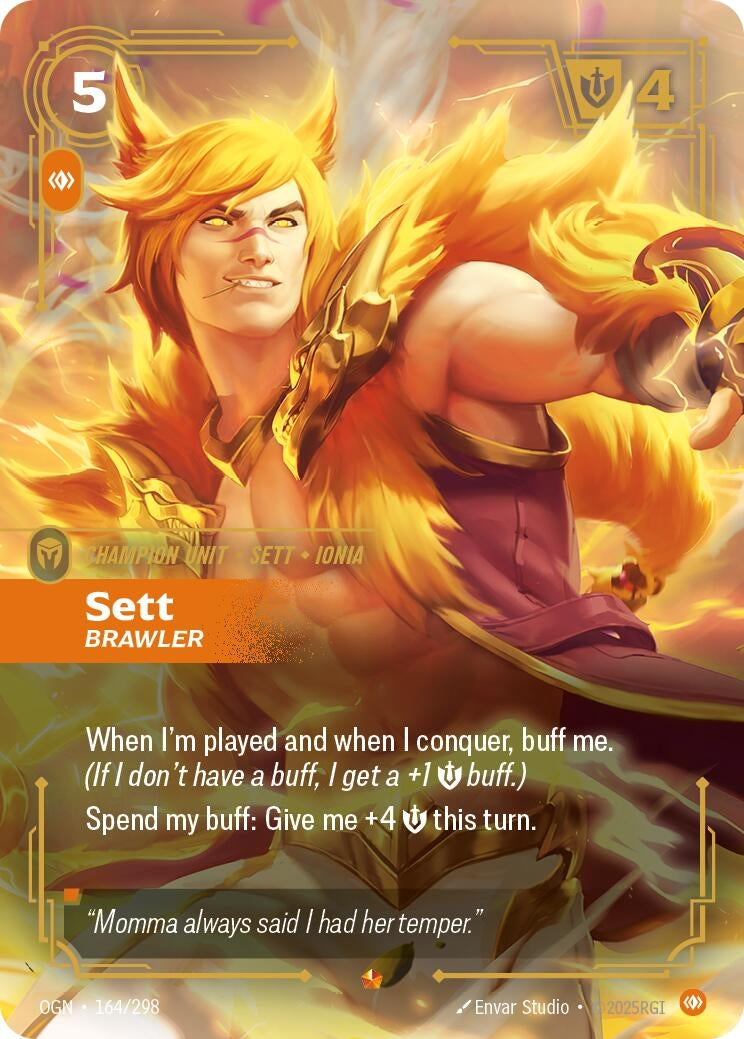 Image for Sett - Brawler (164/298) - Riftbound: League of Legends Trading Card Game
