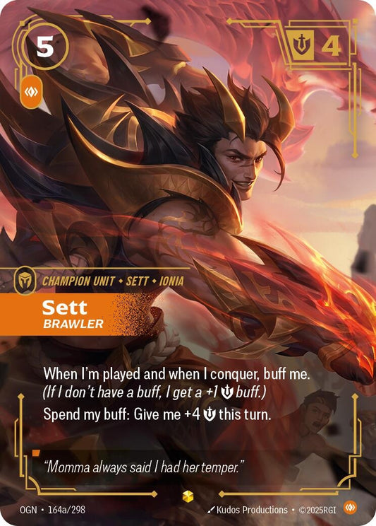 Image for Sett - Brawler (Alternate Art) (164a/298) - Riftbound: League of Legends Trading Card Game