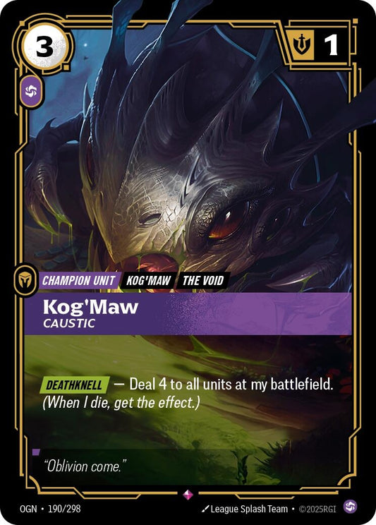 Image for Kog'Maw - Caustic (190/298) - Riftbound: League of Legends Trading Card Game