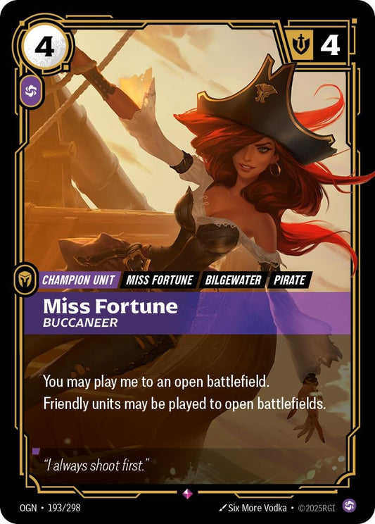 Image for Miss Fortune - Buccaneer (193/298) - Riftbound: League of Legends Trading Card Game
