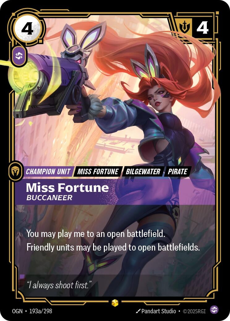Image for Miss Fortune - Buccaneer (Alternate Art) (193a/298) - Riftbound: League of Legends Trading Card Game