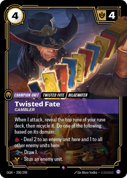 Image for Twisted Fate - Gambler (200/298) - Riftbound: League of Legends Trading Card Game