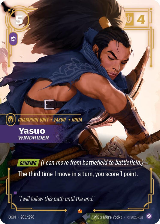 Image for Yasuo - Windrider (205/298) - Riftbound: League of Legends Trading Card Game