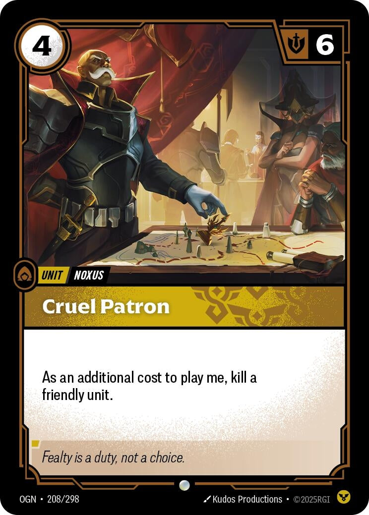 Image for Cruel Patron (208/298) - Riftbound: League of Legends Trading Card Game