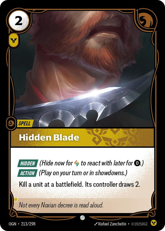 Image for Hidden Blade (213/298) - Riftbound: League of Legends Trading Card Game