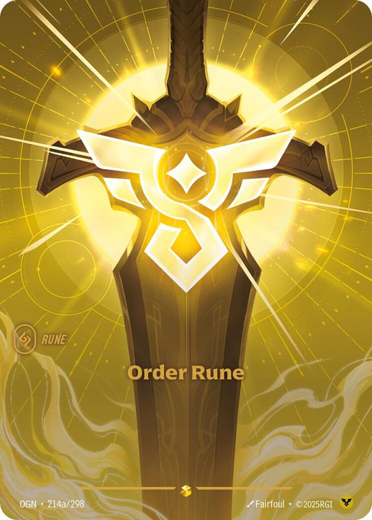 Image for Order Rune (Alternate Art) (214a/298) - Riftbound: League of Legends Trading Card Game