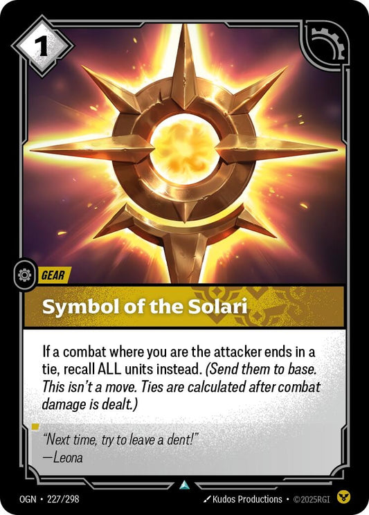 Image for Symbol of the Solari (227/298) - Riftbound: League of Legends Trading Card Game