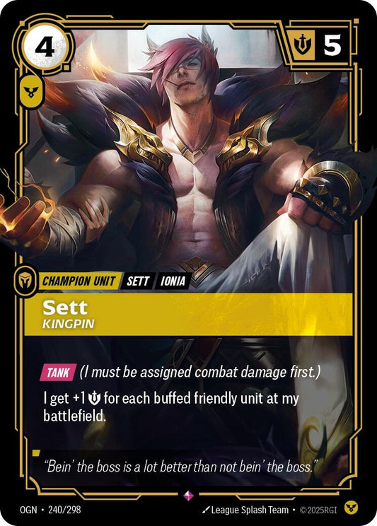 Image for Sett - Kingpin (240/298) - Riftbound: League of Legends Trading Card Game