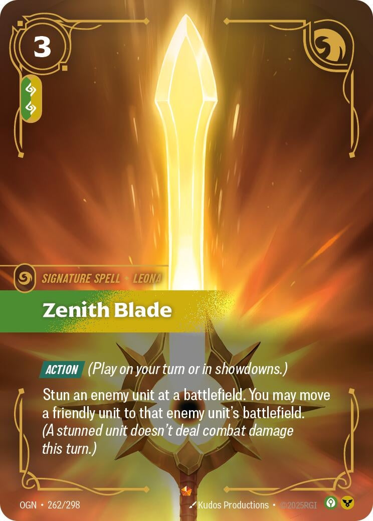 Image for Zenith Blade (262/298) - Riftbound: League of Legends Trading Card Game
