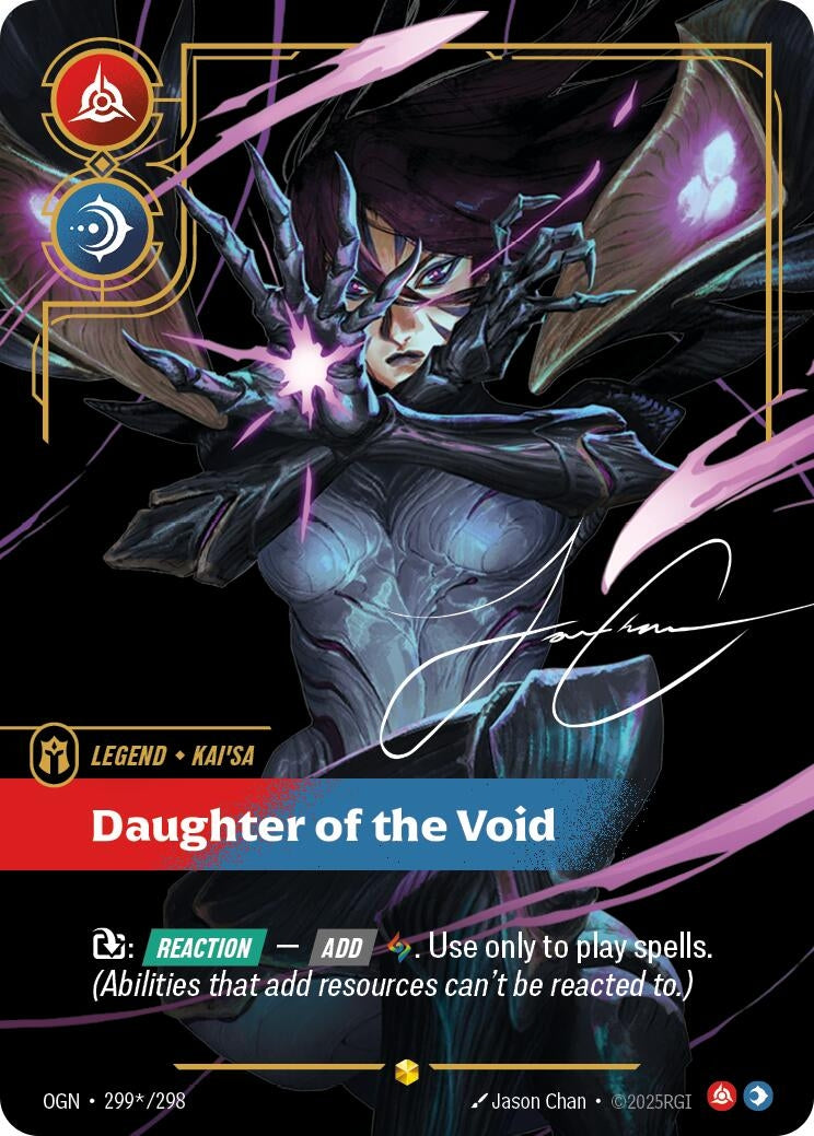 Image for Kai'Sa, Daughter of the Void (Signature) (299*/298) (OGN) - Riftbound: League of Legends Trading Card Game