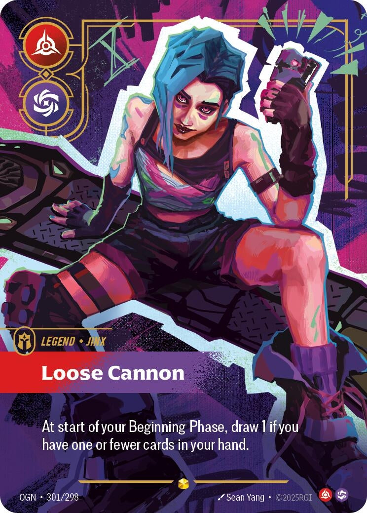 Image for Jinx, Loose Cannon (Overnumbered) (301/298) (OGN) - Riftbound: League of Legends Trading Card Game