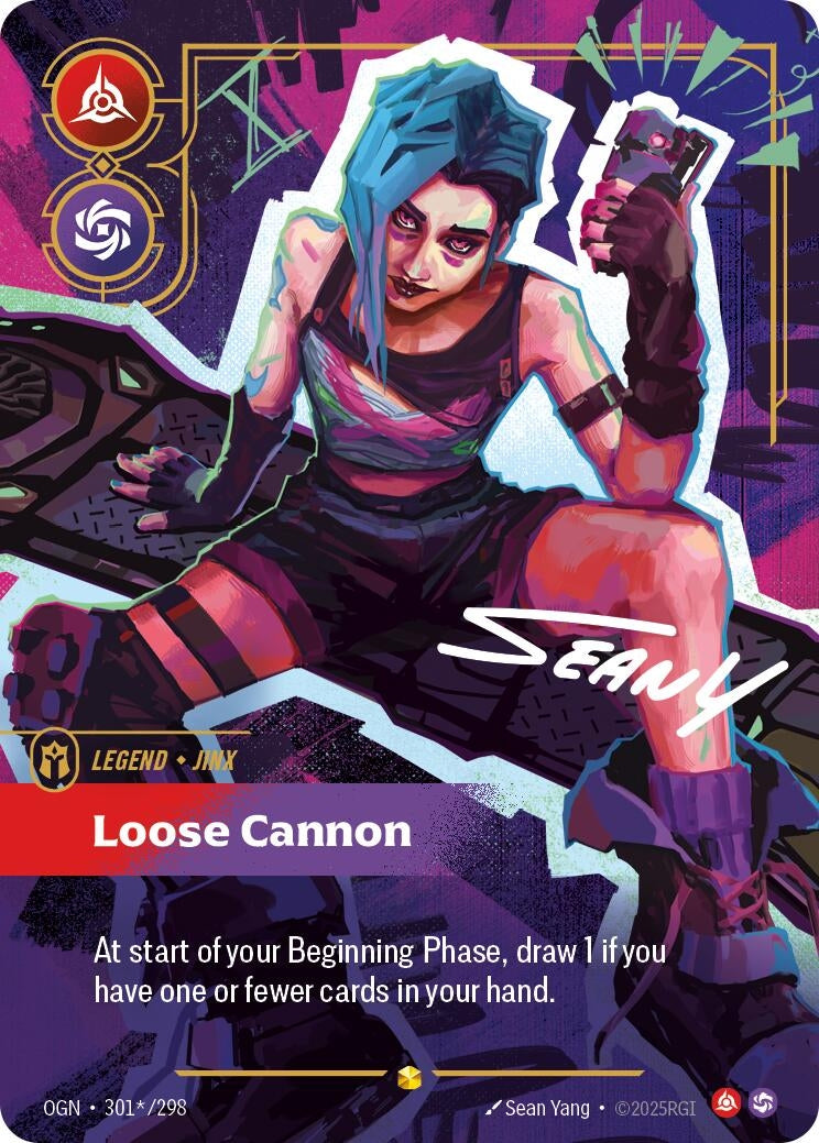 Image for Jinx, Loose Cannon (Signature) (301*/298) (OGN) - Riftbound: League of Legends Trading Card Game