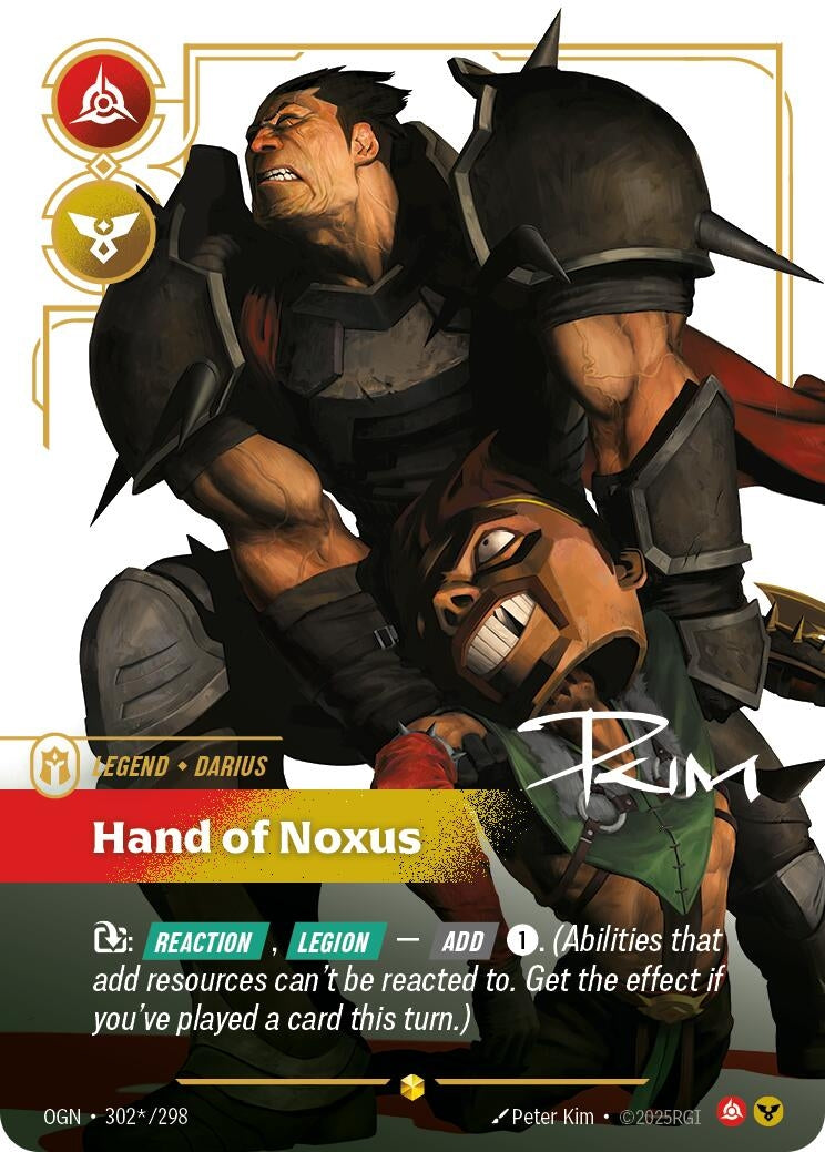 Image for Darius, Hand of Noxus (Signature) (302*/298) (OGN) - Riftbound: League of Legends Trading Card Game