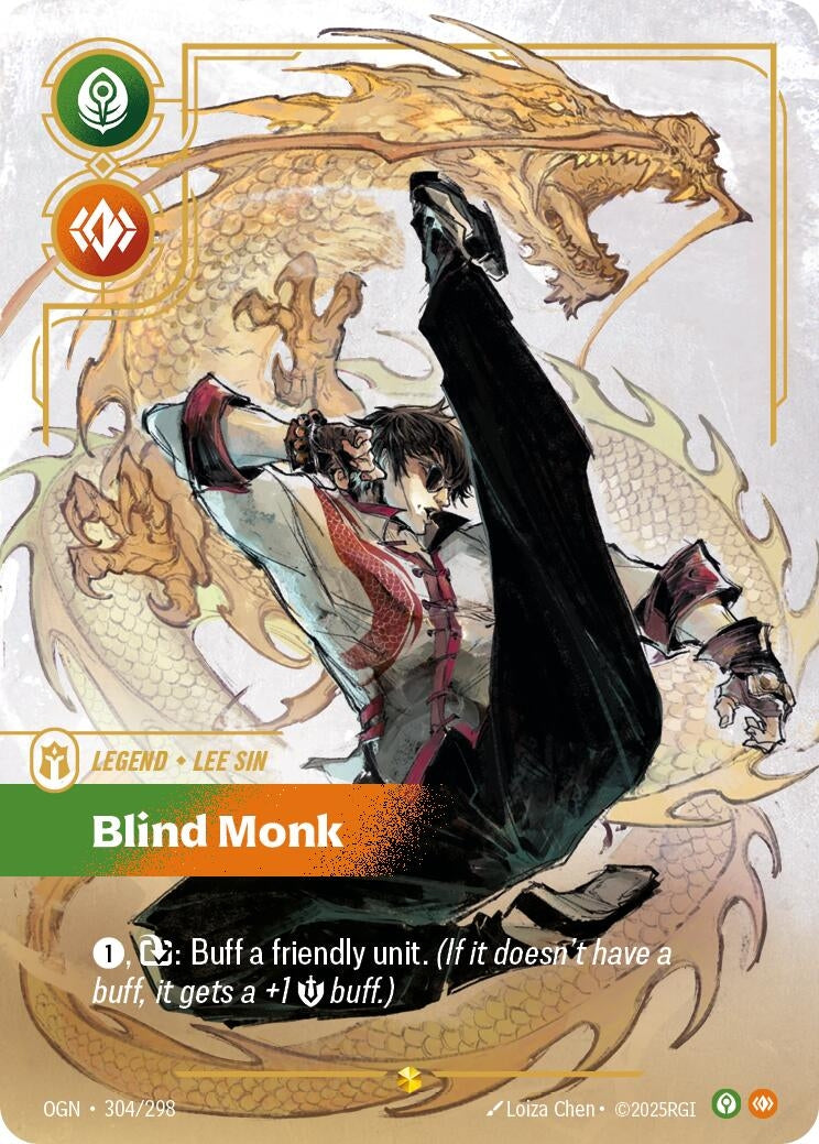 Image for Lee Sin, Blind Monk (Overnumbered) (304/298) (OGN) - Riftbound: League of Legends Trading Card Game