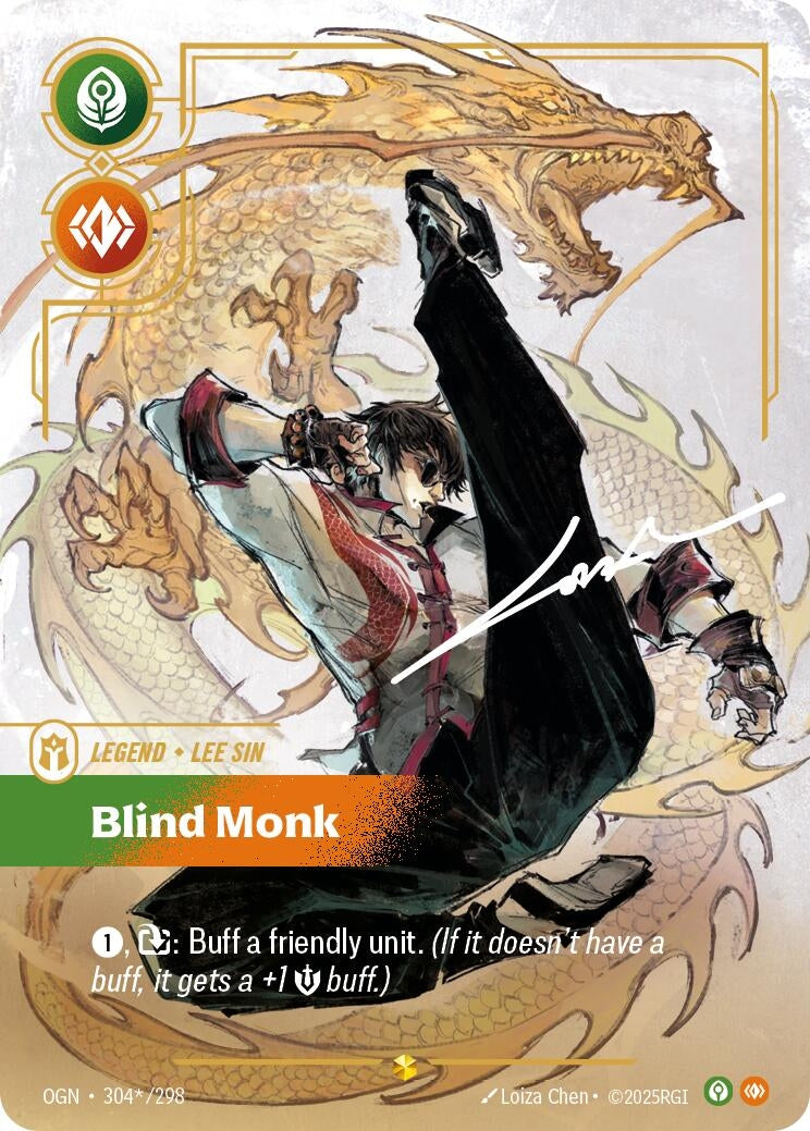 Image for Lee Sin, Blind Monk (Signature) (304*/298) (OGN) - Riftbound: League of Legends Trading Card Game