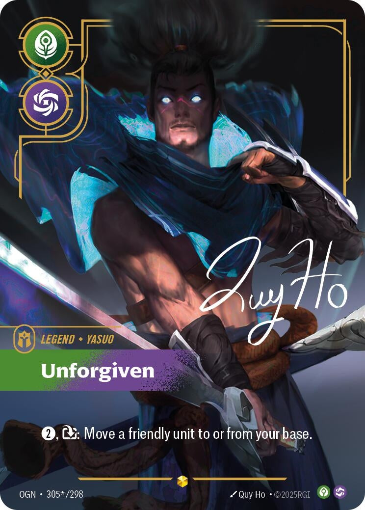 Image for Yasuo, Unforgiven (Signature) (305*/298) (OGN) - Riftbound: League of Legends Trading Card Game