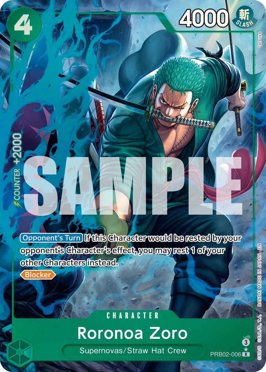 Image for Roronoa Zoro - PRB02-006 (Alternate Art) (PRB02-006) - One Piece Card Game