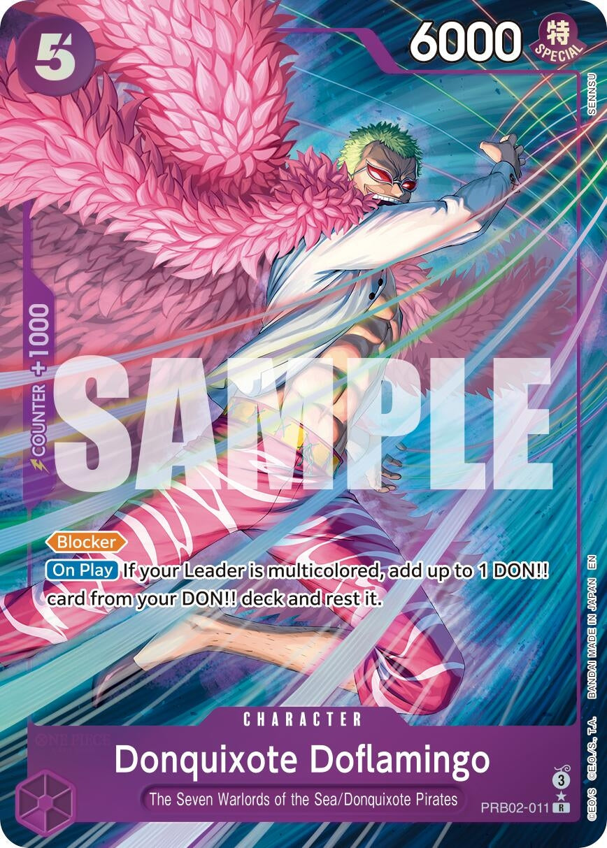 Image for Donquixote Doflamingo (Alternate Art) (PRB02-011) - One Piece Card Game
