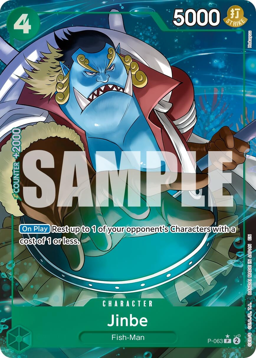 Image for Jinbe - P-063 (Alternate Art) (P-063) - One Piece Card Game