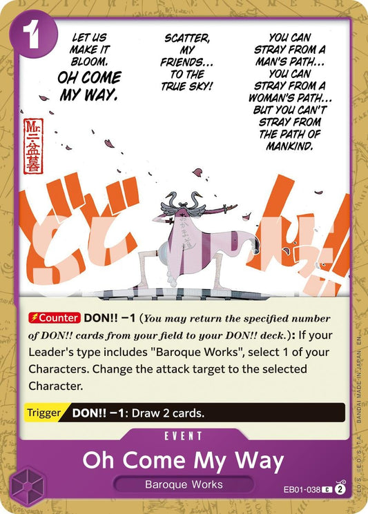 Image for Oh Come My Way (Reprint) (EB01-038) - One Piece Card Game