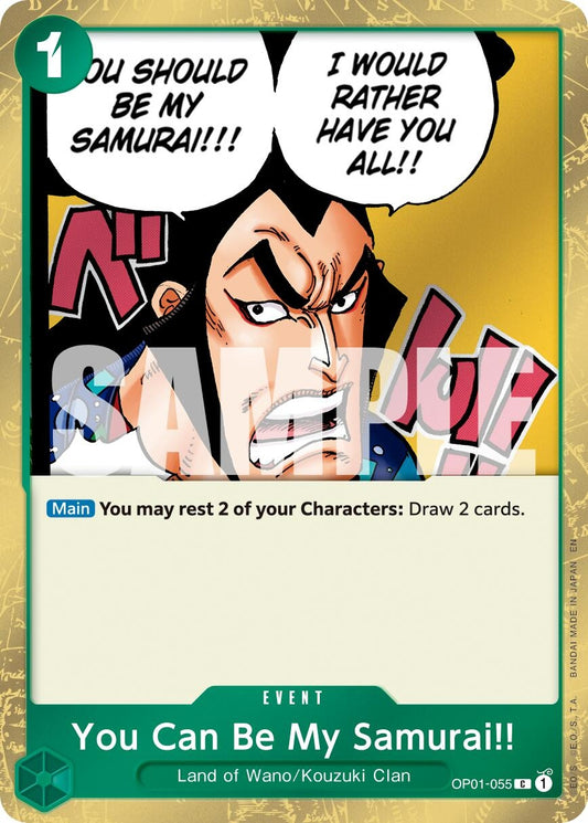 Image for You Can Be My Samurai!! (Pirate Foil) (OP01-055) - One Piece Card Game