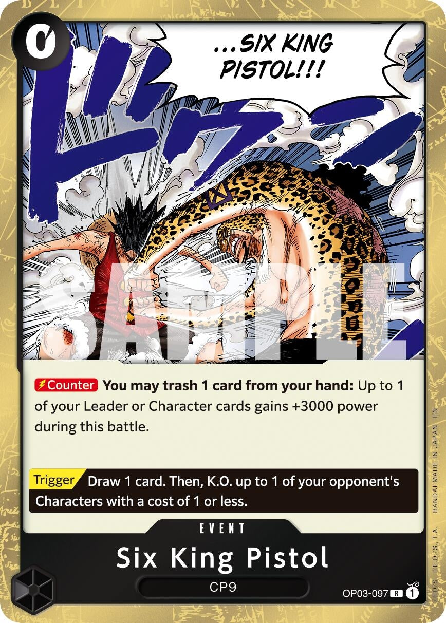 Image for Six King Pistol (Reprint) (OP03-097) - One Piece Card Game