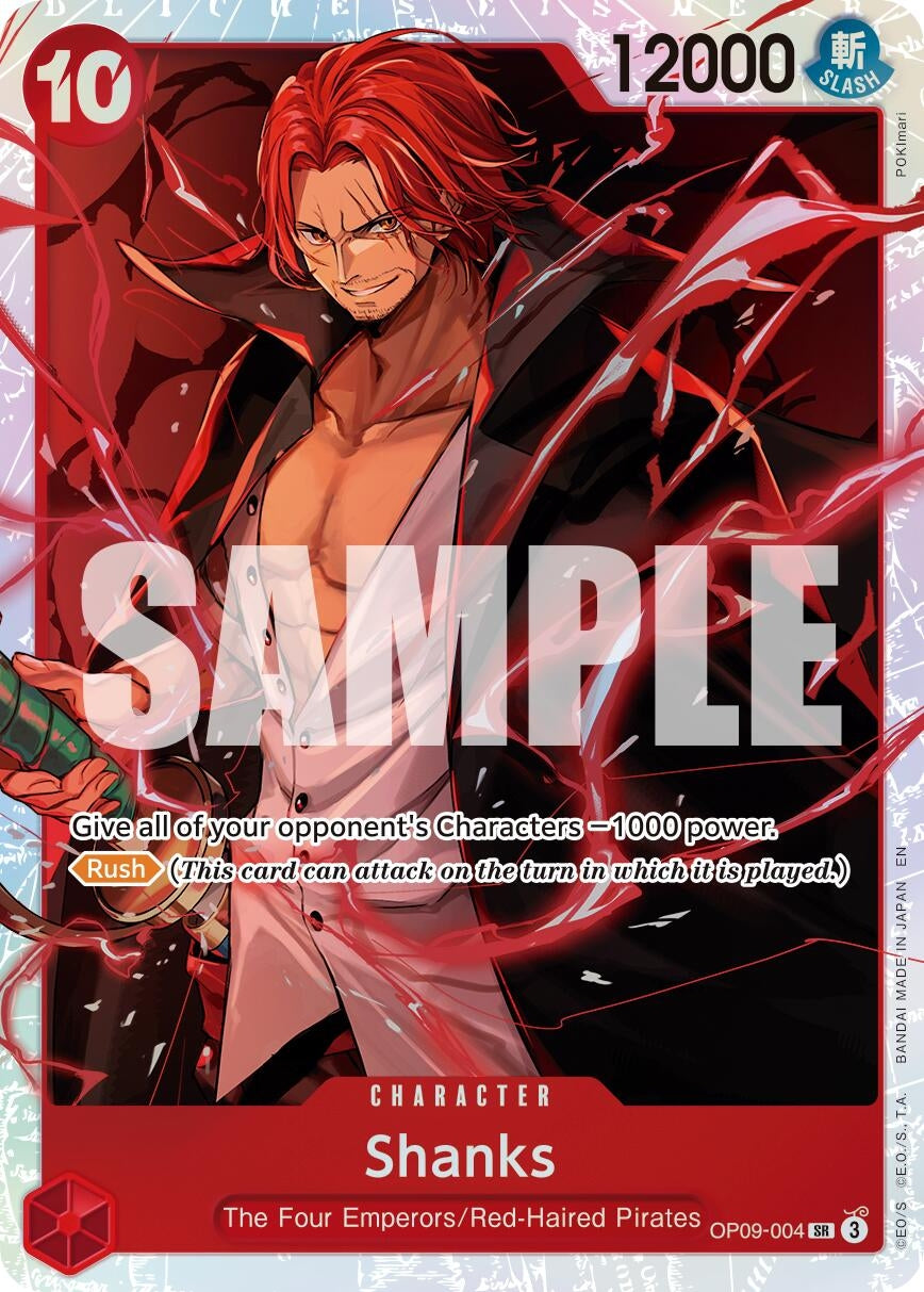 Image for Shanks - OP09-004 (Reprint) (OP09-004) - One Piece Card Game