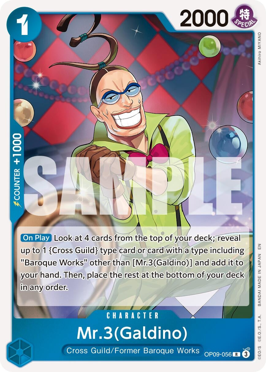 Image for Mr.3(Galdino) - OP09-056 (Reprint) (OP09-056) - One Piece Card Game