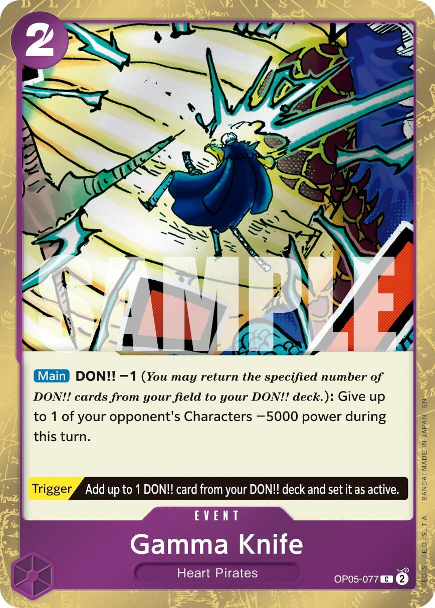 Image for Gamma Knife (Pirate Foil) (OP05-077) - One Piece Card Game