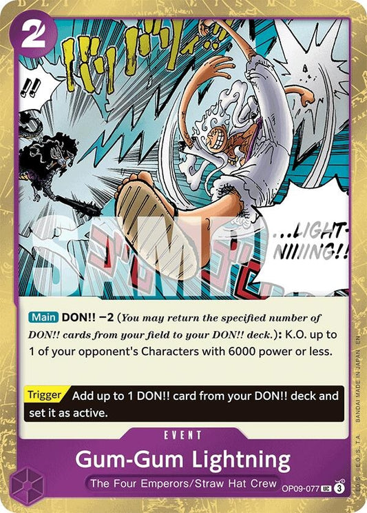 Image for Gum-Gum Lightning (Pirate Foil) (OP09-077) - One Piece Card Game