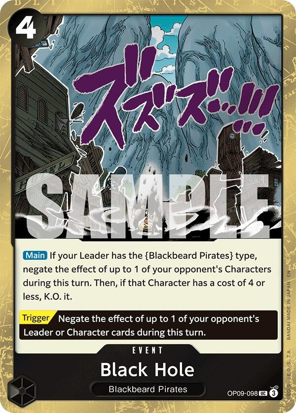 Image for Black Hole (Pirate Foil) (OP09-098) - One Piece Card Game