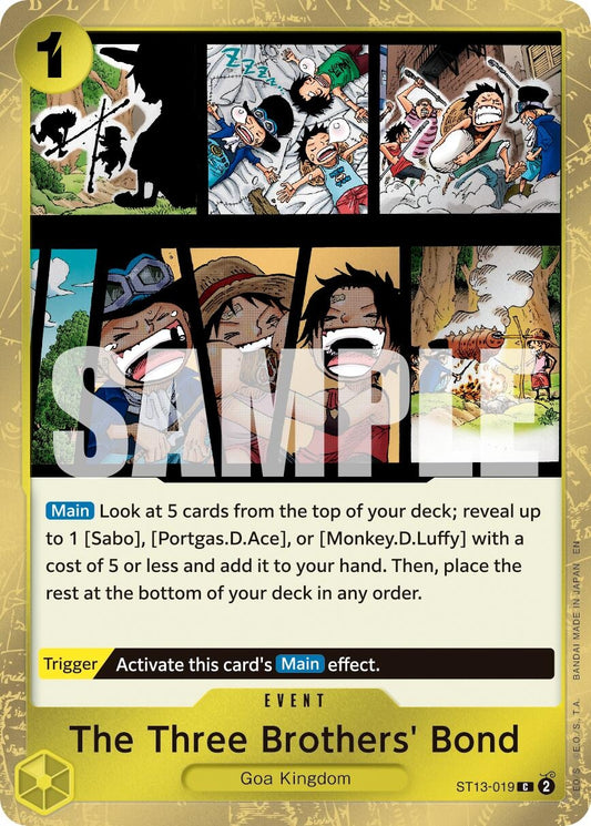Image for The Three Brothers' Bond (Pirate Foil) (ST13-019) - One Piece Card Game