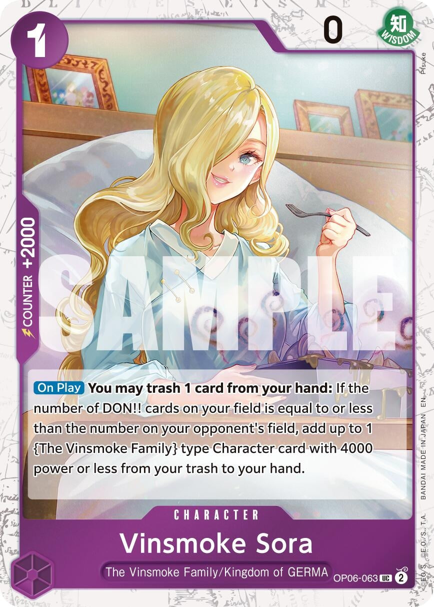 Image for Vinsmoke Sora (Pirate Foil) (OP06-063) - One Piece Card Game