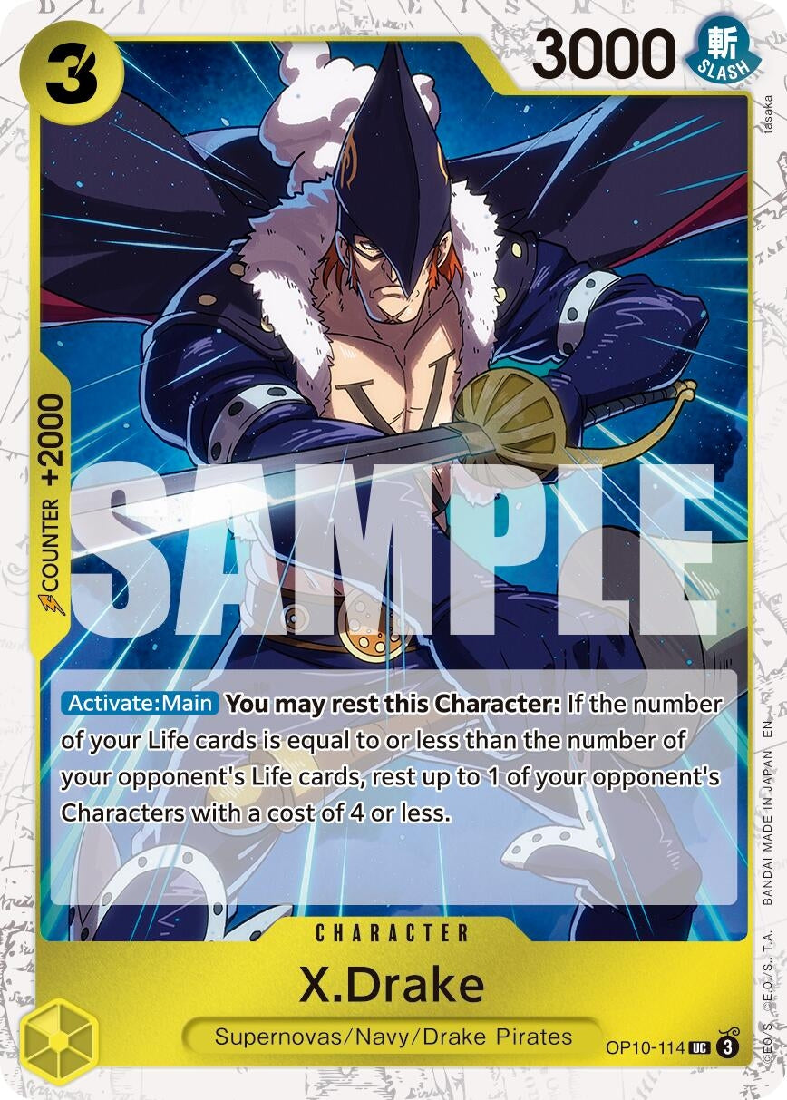 Image for X.Drake (Pirate Foil) (OP10-114) - One Piece Card Game