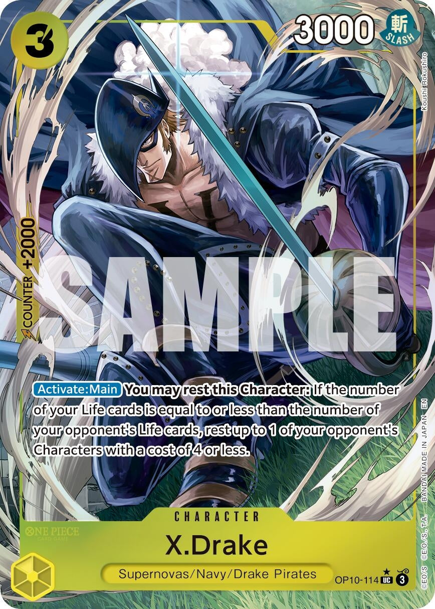 Image for X.Drake (Alternate Art) (OP10-114) - One Piece Card Game