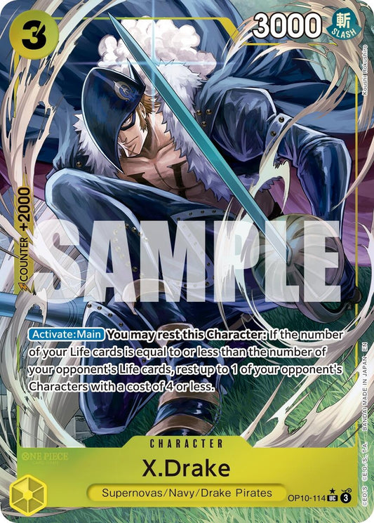 Image for X.Drake (Alternate Art) (OP10-114) - One Piece Card Game