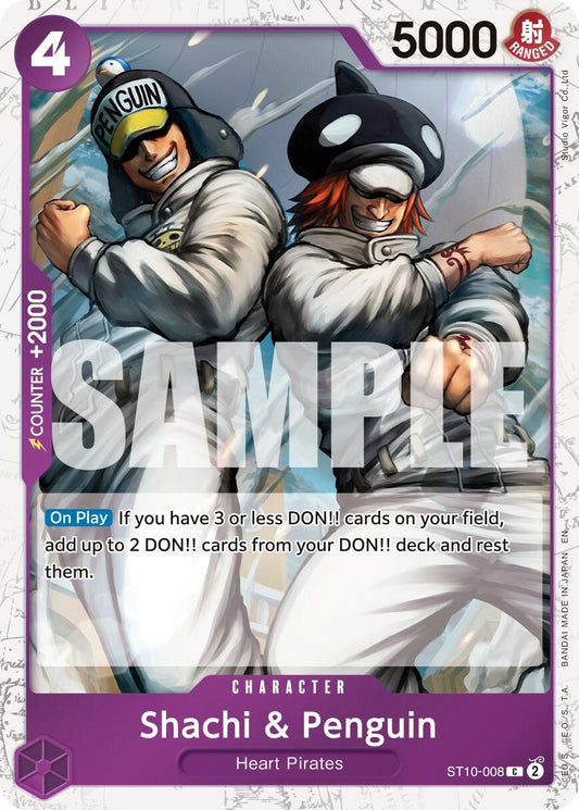 Image for Shachi & Penguin (Pirate Foil) (ST10-008) - One Piece Card Game