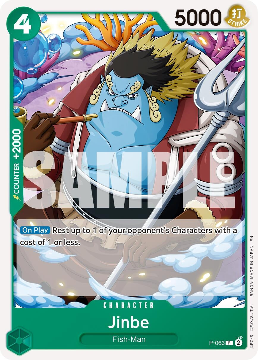Image for Jinbe - P-063 (Reprint) (P-063) - One Piece Card Game