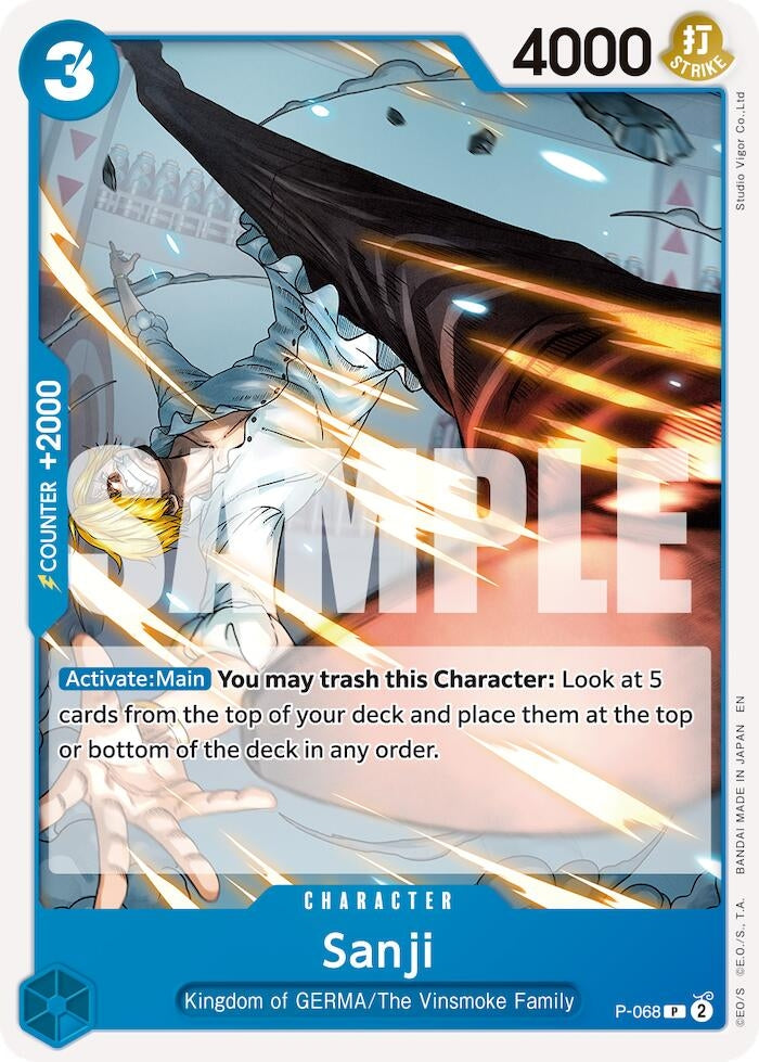 Image for Sanji - P-068 (Reprint) (P-068) - One Piece Card Game