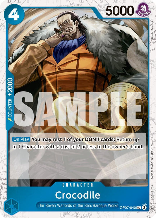 Image for Crocodile - OP07-040 (Pirate Foil) (OP07-040) - One Piece Card Game