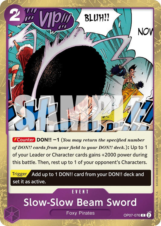 Image for Slow-Slow Beam Sword (Pirate Foil) (OP07-076) - One Piece Card Game