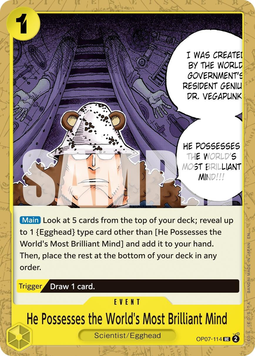 Image for He Possesses the World's Most Brilliant Mind (Reprint) (OP07-114) - One Piece Card Game