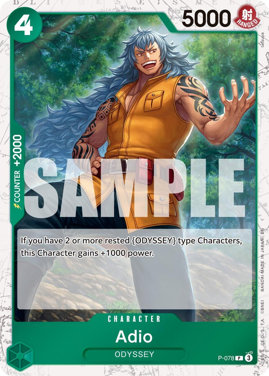 Image for Adio (Pirate Foil) (P-078) - One Piece Card Game